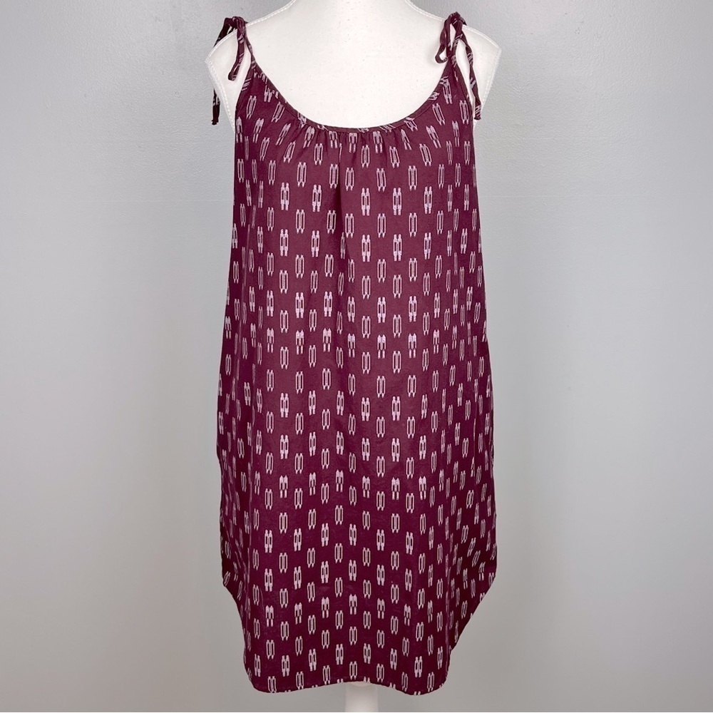 Beachlunchlounge 100% cotton tie shoulder curved hem dress, size small.
